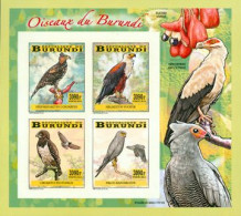 Burundi 2014 - Les Oiseaux Du Burundi - Rapaces - Bloc Collectif - Non Dentelé - Eagles & Birds Of Prey