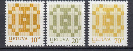 LITHUANIA 1999 Definitive MNH(**) Mi 682 II-684 II #Lt1089 - Lithuania