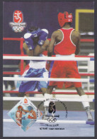 Inde India 2008 Maximum Max Card Beijing Olympic Games, Olympics, Sport, Sports, Boxing, Men, Boxer, Ring - Storia Postale