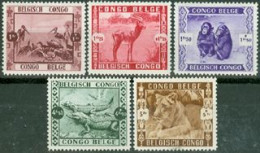 CONGO 1939 - Jardin Zoologique De Leopoldville - 5 V. - Pelikane