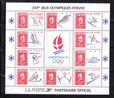 FRANCE Timbre Bloc Feuillet N°14 Neuf** - ALBERVILLE 92 - Jeux Olympiques D'hiver - Mint/Hinged