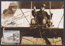 Inde India 2011 Maximum Max Card Airmail Centenary, Airplane, Mons Henri Pequet, Pilot, Biplane, Aeroplane, Aircraft - Lettres & Documents