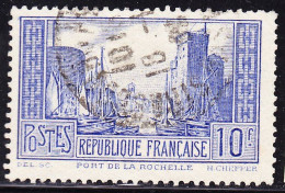 FRANCE Timbre Oblitéré N° 261b, 10Fr Outremer Pale Type I - Port De La Rochelle - Usados