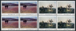 NORWAY 1977 Paintings Blocks Of 4 MNH / **.  Michel 753-54 - Unused Stamps