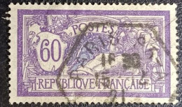 N°144 MERSON 60c Violet Et Bleu. Cachet Hexagonal De 1921 à Paris. Très Bon Centrage... - 1900-27 Merson