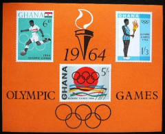 (dcos-247)   Ghana      Michel  BF 12     Yvert  Bloc 10          MNH   1964 - Summer 1964: Tokyo