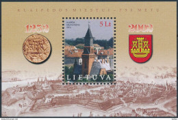 Mi Block 26 ** MNH / City Of Klaipėda 750th Anniversary, Coat Of Arms, Heraldry - Lituania