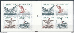 Mi MH 1, Cyl 2, Booklet ** MNH / Birds, Osprey, Black-tailed Godwit, Merganser, Shelduck, Slania, Joint Issue - Litauen