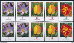 Mi 2471, 2480 & 2484 MNH **  Zd-Kleinbogen, Se-tenant Small Sheet / Flowers, Crocus, Tulip, Marigold - Ongebruikt