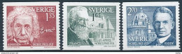 Sweden, Mi 1175-1177 ** MNH / Albert Einstein, Anatole France, Frederick Soddy - Premio Nobel