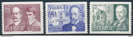 Sweden, Mi 932-934 ** MNH / William Henry Bragg, Lawrence Bragg, Richard Willstätter, Romain Rolland - Nobel Prize Laureates