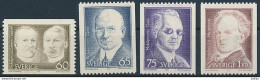 Sweden, Mi 786-789 ** MNH / Paul Sabatier, Victor Grignard, Alexis Carrel, Gustaf Dalén, Gerhart Hauptmann - Nobelpreisträger