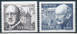 Sweden, Mi 1051-1052 ** MNH / Fritz Haber, Max Planck - Prix Nobel