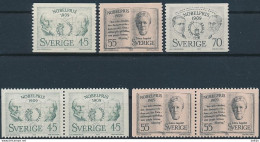 Sweden,Mi 662-663 ** MNH / Wilhelm Ostwald, Emil Theodor Kocher, Selma Lagerlöf, Guglielmo Marconi, Karl Ferdinand Braun - Prix Nobel