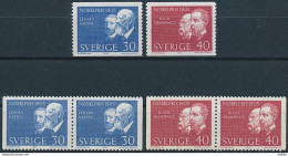 Sweden, Mi 542-543 ** MNH / Philipp Lenard, Adolf Von Baeyer, Robert Koch, Henryk Sienkiewicz - Premio Nobel