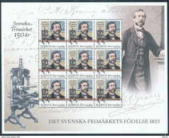 Mi 2478 ** MNH, Sheetlet, Kleinbogen / Swedish Postage Stamps 150th Anniversary - Hojas Bloque