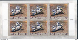 Latvia, Mi 599 ** MNH, Markenheft, Booklet / Sidecarcross Racing, Sidecar Motocross / Philatelic Exhibition Helsinki '03 - Motorbikes