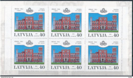 Latvia, Mi 597 ** MNH, Markenheft, Booklet / Bīriņi Castle / Sindelfingen Stamp Fair 2003 - Castillos