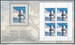 Latvia, Mi 685 ** MNH, Markenheft, Booklet / Mērsrags Lighthouse / Philatelic Exhibition NORDIA 2006 - Leuchttürme