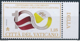 Vatican, Mi 2063 MNH ** / 100 Years Concordat Between Holy See And Latvia / Flag, Joint Issue - Emissions Communes