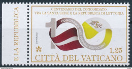 Vatican, Mi 2063 MNH ** / 100 Years Concordat Between Holy See And Latvia / Flag, Joint Issue - Gezamelijke Uitgaven