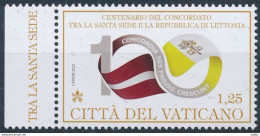 Vatican, Mi 2063 MNH ** / 100 Years Concordat Between Holy See And Latvia / Flag, Joint Issue - Emissions Communes