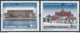 Mi 2150-51 ** MNH / Architecture, Royal Palaces, Bangkok, Stockholm, Joint Issue - Thaïlande