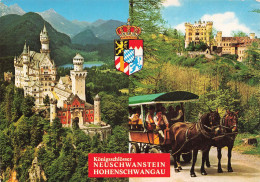 ALLEMAGNE - Château Royages De Hohenschwangau Et Neuschwanstein - Vue Générale - Animé - Carte Postale Ancienne - Autres & Non Classés