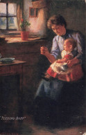 ARTS - Peintures Et Tableaux - Feeding Baby - Carte Postale Ancienne - Pintura & Cuadros