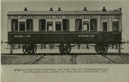 Six-wheeled Sleeping Car For The Cie Internationale Des Wagons-lits, Shown At The Paris Exhibition 1878 - Pli D'angle - Trains