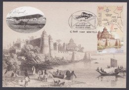 Inde India 2011 Maximum Max Card Airmail Centenary, Airplane, Aerophilately, Biplane, Aeroplane, Aircraft, River, Boat - Lettres & Documents