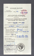 (automobile)  Savoie    Certificat D'immatriculation Provisoire   1972 (PPP47383) - Cartas & Documentos