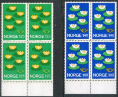 NORWAY 1977 Nordic Countries Environment Protection Blocks Of 4 MNH / **.  Michel 737-38 - Ungebraucht