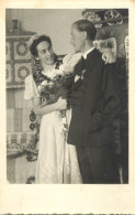 Social History Souvenir Photo Postcard Wedding Bride Groom - Noces