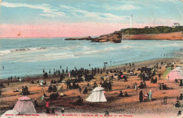 FRANCE - Biarritz - Un Coin De La Plage Et Le Phare - Animé - Carte Postale Ancienne - Biarritz