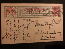 CP EP 5c Surch. 7 1/2 OBL.MEC.19 XII 1924 ROTTERDAM - Postal Stationery
