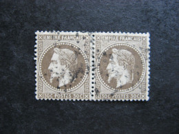 C). TB Paire Du N° 30 , Oblitéré. - 1863-1870 Napoleon III Gelauwerd