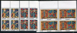 NORWAY 1976 Christmas Blocks Of 4 MNH / **.  Michel 734-36 - Unused Stamps