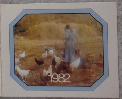 Petit Calendrier De Poche 1982  Poules Basse Cour - Rue Saint Jacques Le Mans Sarthe - Tamaño Pequeño : 1981-90