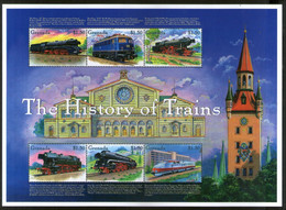 Grenada 2000 Steam Locomotive Railway Train Sc 3039 Sheetlet MNH # 19157 - Trains