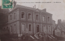 ORIVAL LEZ ELBEUF LA MAIRIE 1911 CPA GLACEE TBE - Other & Unclassified