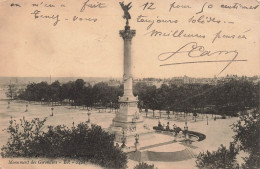 FRANCE - Bordeaux - Place Des Quinconces - Monument Des Girondins - Carte Postale Ancienne - Bordeaux