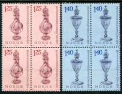 NORWAY 1976 Museum Centenary Blocks Of 4 MNH / **.  Michel 722-23 - Unused Stamps