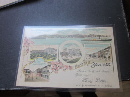 Beograd Belgrade Litho Old Postcards - Serbien