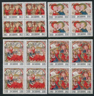 NORWAY 1975 Christmas Blocks Of 4 MNH / **.  Michel 714-17 - Unused Stamps