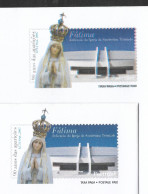 Portugal 2 PAP Entier Postal 2007 Notre Dame De Fátima ERREUR IMPRESSION Postal Stationery Covers PRINTING ERROR - Postal Stationery