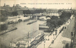 75 - PARIS - PERSPECTIVE DE LA SEINE VERS LE LOUVRE - Multi-vues, Vues Panoramiques