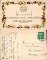 Glückwunsch Geburtstag Birthday Viel Glück Telegramm 1926 Goldrand - Altri & Non Classificati