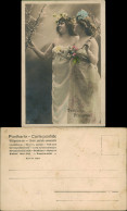 Fotokunst Glückwunsch: Pfingsten Schöne Frauen Mit Weidenkätzchen 1913 - Autres & Non Classés