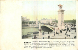 75 - PARIS - PONT ALEXANDRE III - Puentes